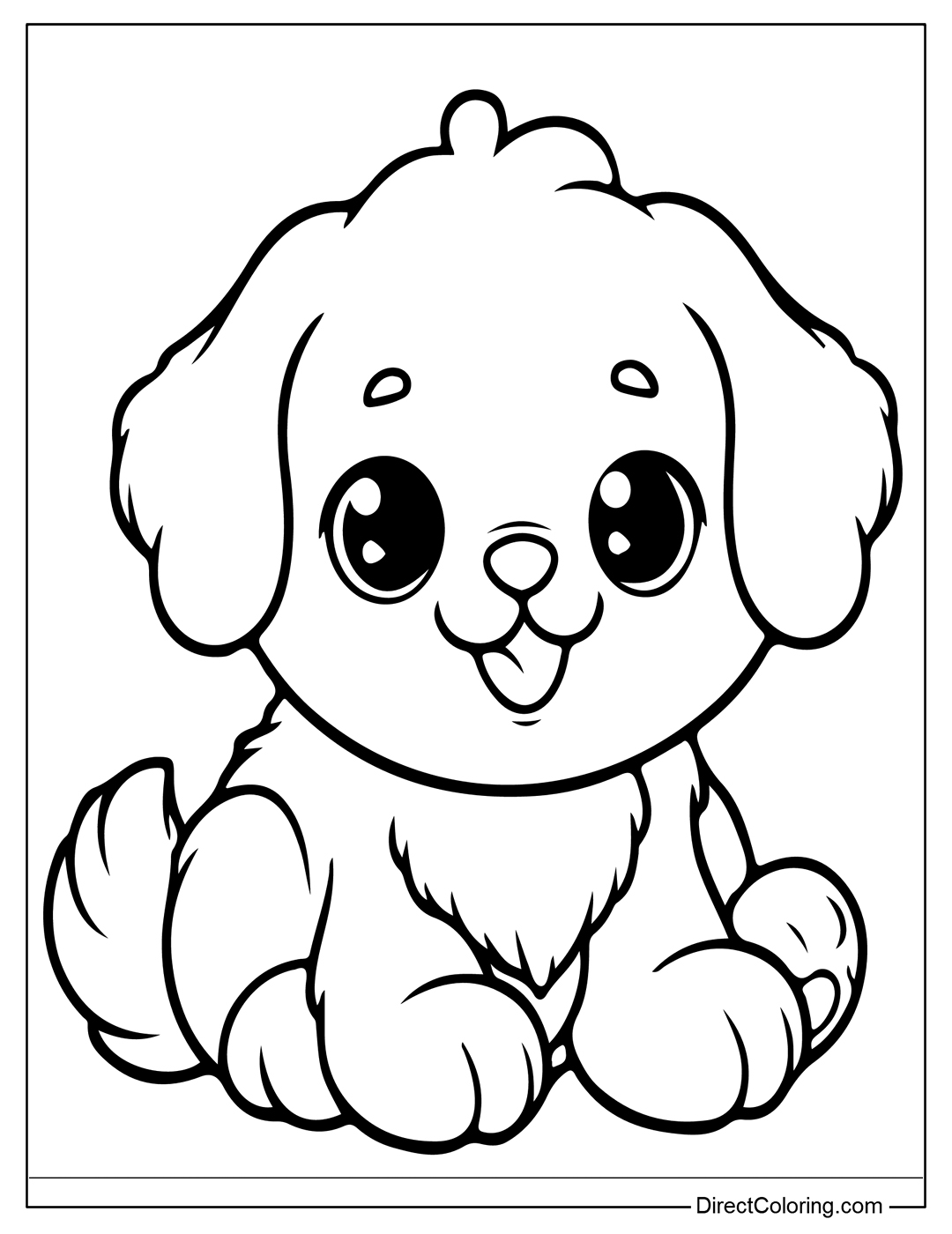 Puppy Dog Coloring Page Free